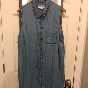 Denim shirt dress